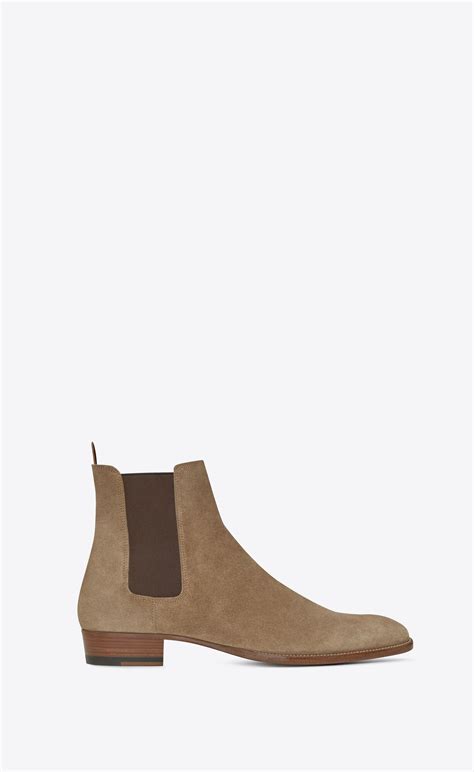 ysl wyatt boot suede|yves Saint Laurent chelsea boots.